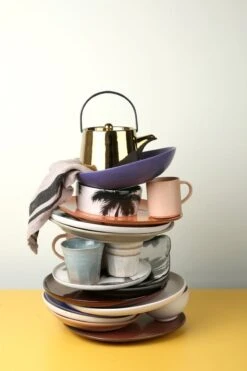 HK Living ACE6740 Bold & Basic Theepot 700 Ml Aardewerk Goudkleurig -Servies Verkoop ace6740 b