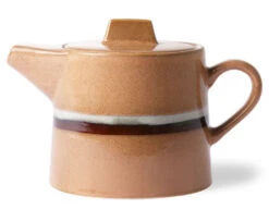 HK Living 70's ACE6881 Stream Theepot 1,2 Liter Aardewerk Oranje-bruin -Servies Verkoop ace6881 eg