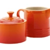Le Creuset Suiker- En Melkset Aardewerk Vulcanique 2-delig -Servies Verkoop creuset melkkan en suikerpot vulcanique 1