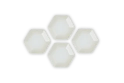 Le Creuset Hexagon Serveerschaaltje 9,5 Cm Aardewerk Meringue 4 Stuks