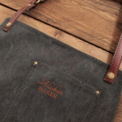 Alaskan Maker N°325 Schort Met Nek- En Middelband Katoen Black -Servies Verkoop tablier vintage 325 3