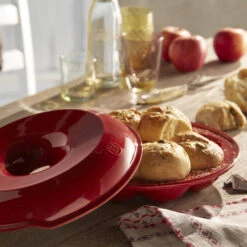 Emile Henry Broodbakvorm Kroonvormig ø 30,5 Cm Aardewerk Rood -Servies Verkoop univ 1 3 1