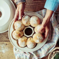 Emile Henry Broodbakvorm Kroonvormig ø 30,5 Cm Aardewerk Zwart -Servies Verkoop univ 2 2 2